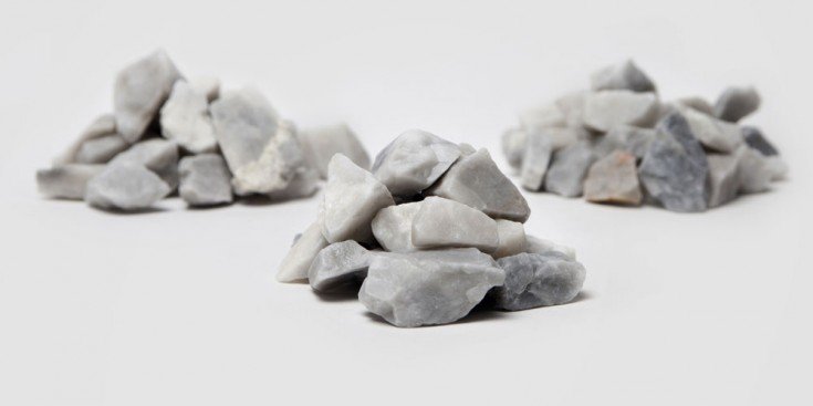 Light blue-grey crushed marble